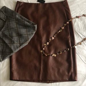 Faux Leather pencil skirt